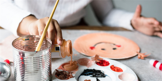 An painting project can be great to help kids process and regulate emotions - learn more with Romp n' Roll Wethersfield!