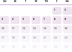Romp n' Roll calendar icon for fall break camps.