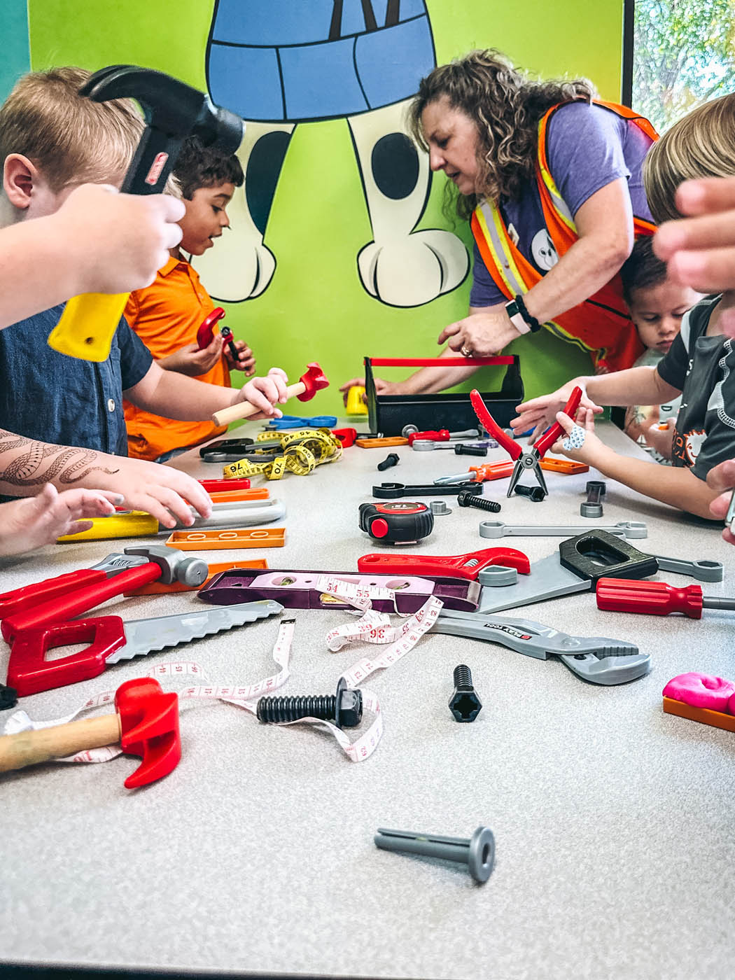 A Romp n' Roll construction worker class.